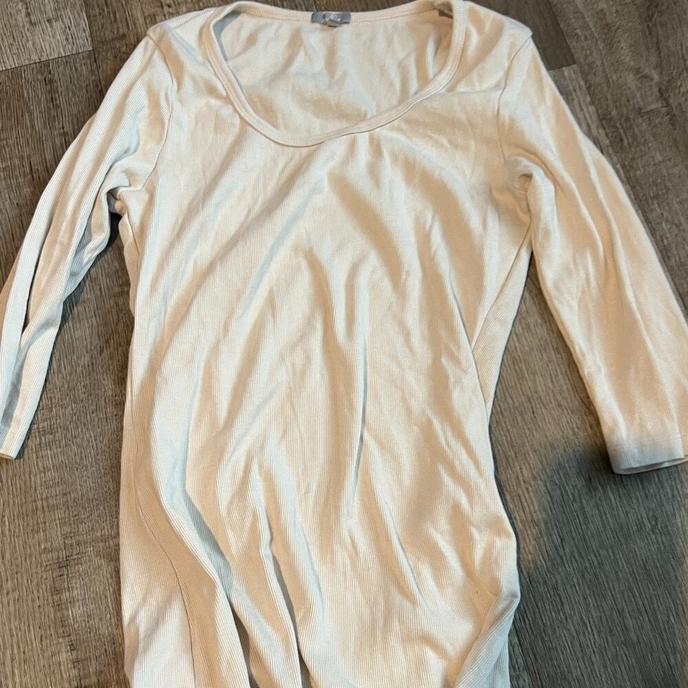 PJ Harlow ribbed‎ tan Norah top size small